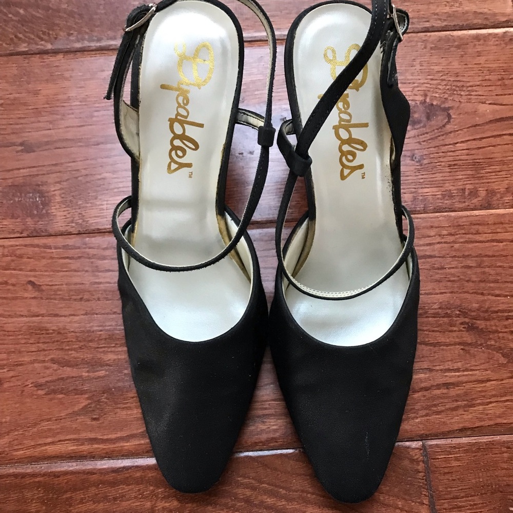 Sling Back Black Heels Women’s Size 6